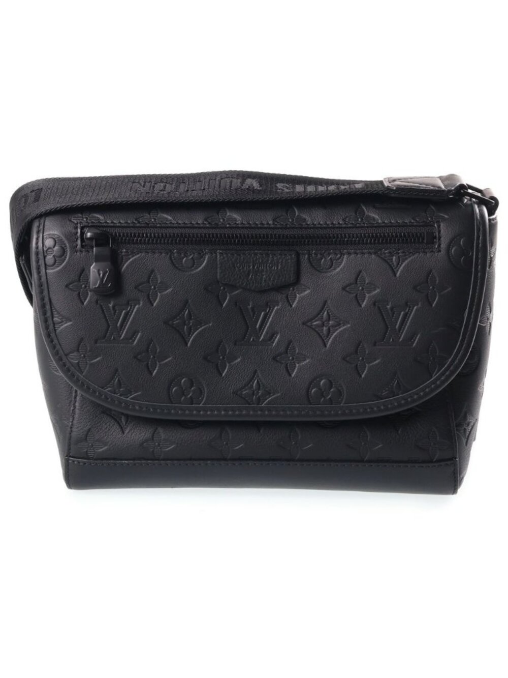 Louis Vuitton Monogram Shadow Pulse Messenger Shoulder Bag Black